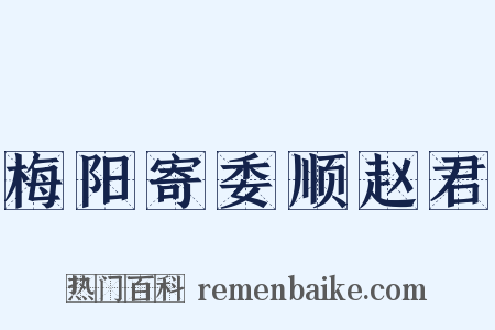 梅阳寄委顺赵君是什么意思的图片